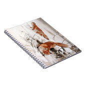 Rotfüchse im Schnee im Winter (von Wilhelm Kuhnert Notizblock (Rechte Seite)