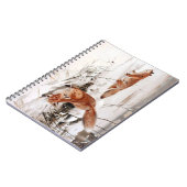 Rotfüchse im Schnee im Winter (von Wilhelm Kuhnert Notizblock (Linke Seite)