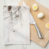 Rotfüchse im Winterschnee (von Wilhelm Kuhnert) Geschirrtuch (Viertel Falte)