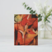 Rotfüchse Postkarte (Stehend Vorderseite)