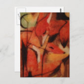 Rotfüchse Postkarte (Vorne/Hinten)