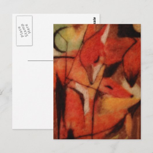 Rotfüchse Postkarte (Vorne/Hinten)