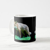 Rotfuchsjunges Grüner Moos Wald Forst Wildtiere Kaffeetasse (Vorderseite Links)