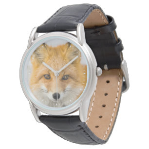 Rotfuchsporträt Armbanduhr