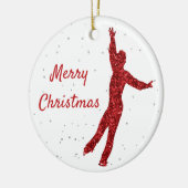 Rotfunkel Abbildung Skaten-Ornament (Mann) Keramik Ornament (Links)