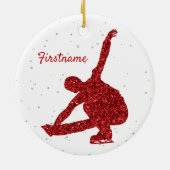 Rotfunkel Abbildung Skaten-Ornament (Mann) Keramik Ornament (Hinten)
