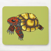 Rotfuß-Tortoise Mousepad (grün) (Vorne)