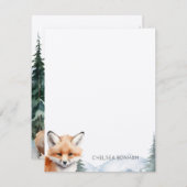 Rotfußbäume bei Frauen im Wald Wasserfarbe Mitteilungskarte (Vorne/Hinten)