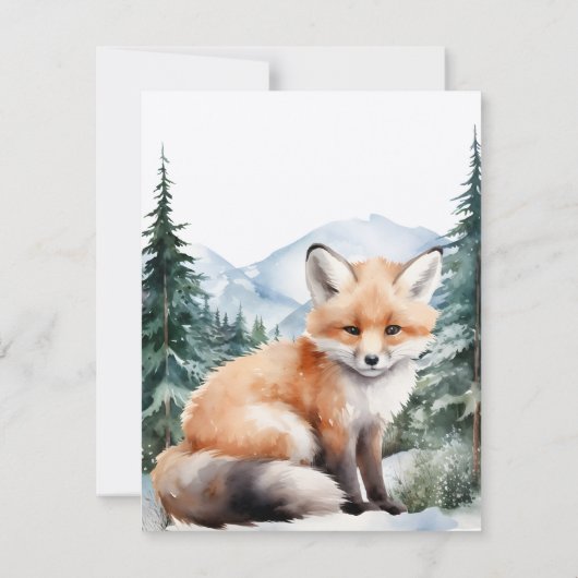 Rotfußbäume bei Frauen im Wald Wasserfarbe Mitteilungskarte (Rückseite)