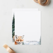 Rotfußbäume bei Frauen im Wald Wasserfarbe Mitteilungskarte (Vorderseite/Rückseite Beispiel)