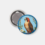 Rotfußfalke Bird Magnet (Vorderseite/Rückseite)