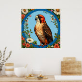 Rotfußfalke Bird Poster (Küche)
