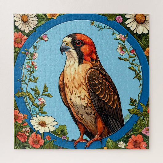 Rotfußfalke Bird Puzzle (Vertikal)