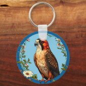 Rotfußfalke Bird Schlüsselanhänger (Rückseite)