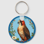Rotfußfalke Bird Schlüsselanhänger (Rückseite)