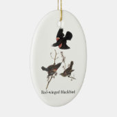 Rotgeflügelte Amsel, John Audubon Keramikornament (Rechts)