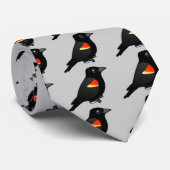 Rotgeflügelte Amsel Krawatte (Gerollt)