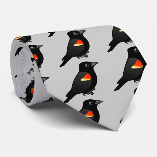 Rotgeflügelte Amsel Krawatte (Gerollt)