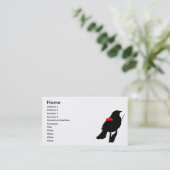 Rotgeflügelte Amsel-Visitenkarte Visitenkarte (Stehend Vorderseite)