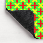 Rotgelbe Kreuze Mousepad (Ecke)