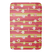 Rotgelbe Weihnachtsbaumschmuck Badematte (Vorderseite Vertikal)