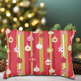 Rotgelbe Weihnachtsbaumschmuck Dekokissen