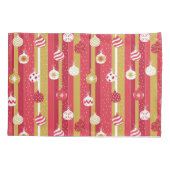 Rotgelbe Weihnachtsbaumschmuck Kissenbezug (Rückseite)