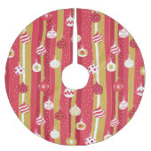 Rotgelbe Weihnachtsbaumschmuck Polyester Weihnachtsbaumdecke (Vorderseite)