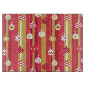 Rotgelbe Weihnachtsbaumschmuck Schneidebrett (Vorderseite)