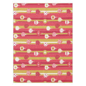 Rotgelbe Weihnachtsbaumschmuck Tischdecke (Vorderseite)