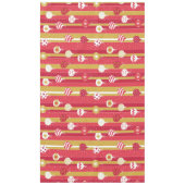 Rotgelbe Weihnachtsbaumschmuck Tischdecke (Vorderseite)