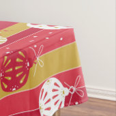 Rotgelbe Weihnachtsbaumschmuck Tischdecke (Beispiel)