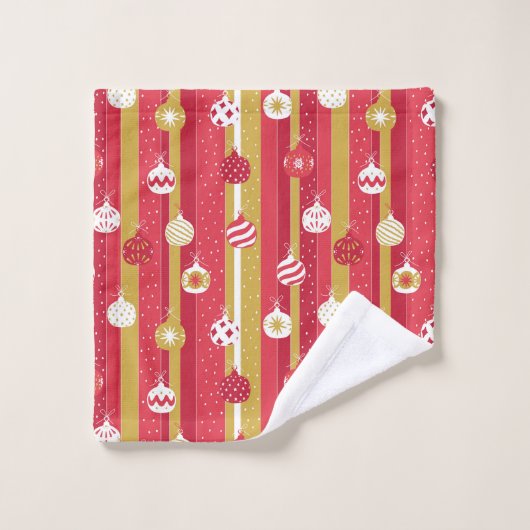 Rotgelbe Weihnachtsbaumschmuck Waschlappen (Waschlappen)