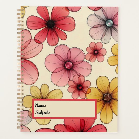Rotgelbe Wilde Blume Planer (Vorderseite)