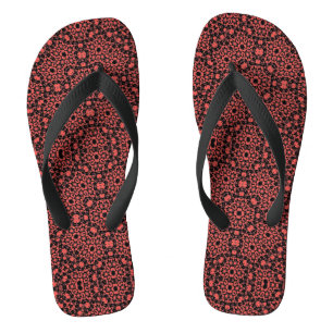Rotgeometrische Musterschuhe Sommersandalen Badesandalen