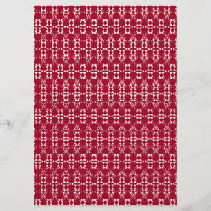 Rotgeometrische Ornamenmuster-Retro Flyer