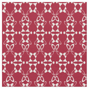 Rotgeometrische Ornamenmuster-Retro Stoff