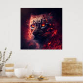 Rotgeparden-Poster Poster (Küche)