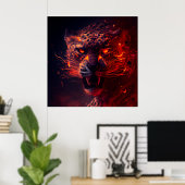 Rotgeparden-Poster Poster (Heimbüro)