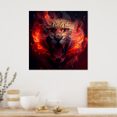 Rotgeparden-Poster Poster (Küche)