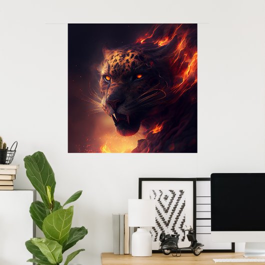 Rotgeparden-Poster Poster (Heimbüro)