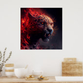 Rotgeparden-Poster Poster (Küche)