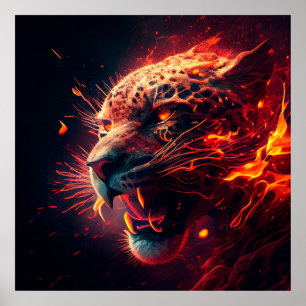 Rotgeparden-Poster Poster