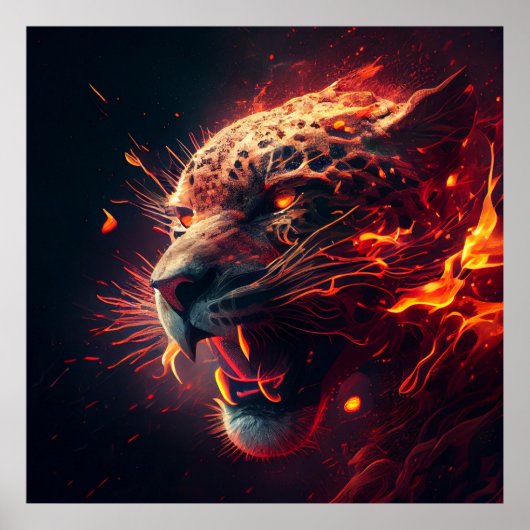 Rotgeparden-Poster Poster (Vorne)