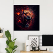 Rotgeparden-Poster Poster (Heimbüro)