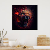 Rotgeparden-Poster Poster (Küche)