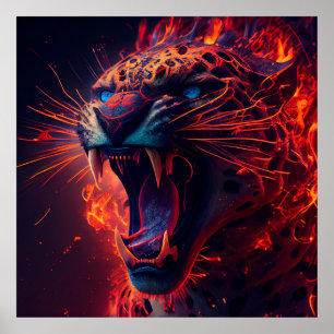 Rotgeparden-Poster Poster