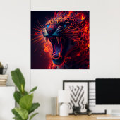 Rotgeparden-Poster Poster (Heimbüro)