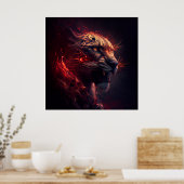 Rotgeparden-Poster Poster (Küche)