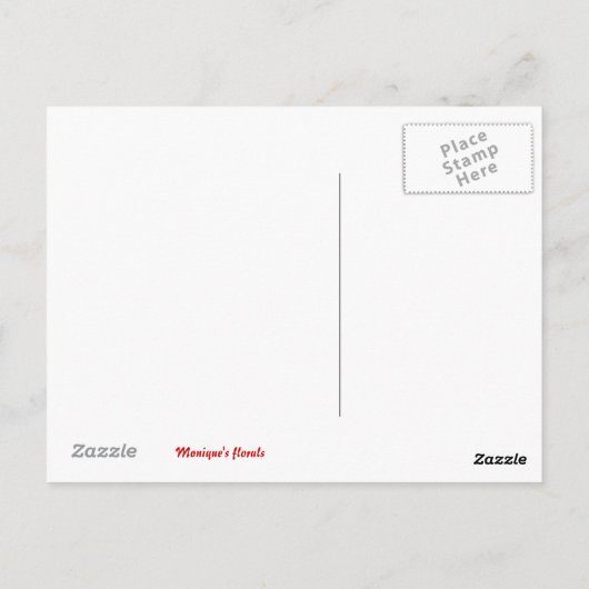 Rotgeranien Postkarte (Rückseite)